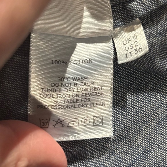 Osman London Size 2 Chic Denim-Like Dress - Picture 9 of 9